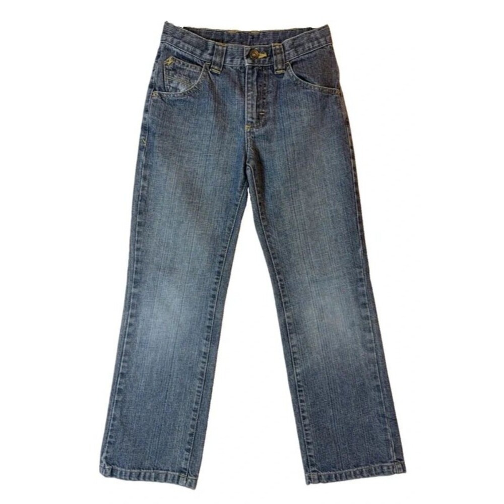 Wrangler Boys Jeans 100% Cotton Blue Denim Kids Size 10 Slim 24”x24”